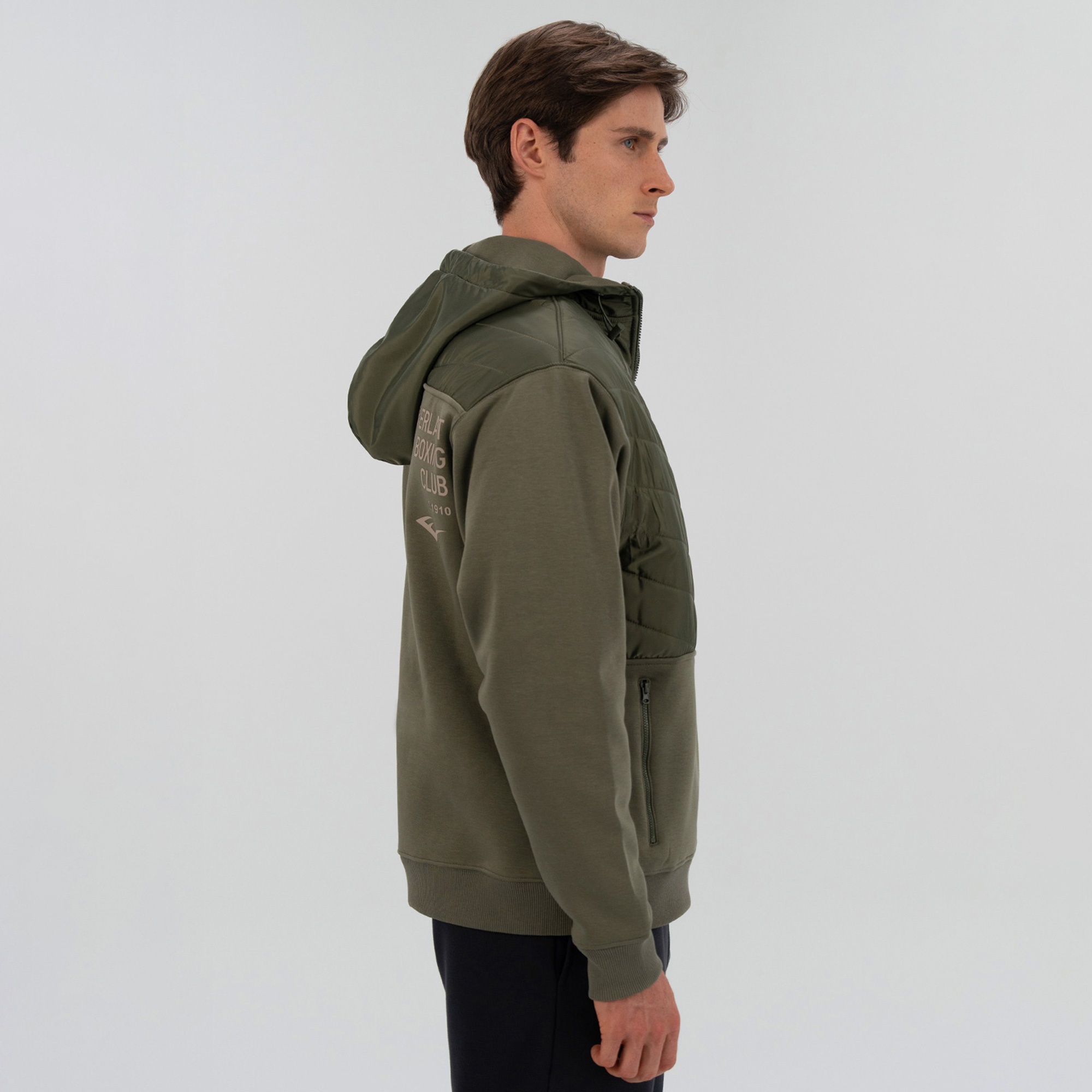 Everlast Boxing Club 2.0 Full Zip Erkek Haki Sweatshirt