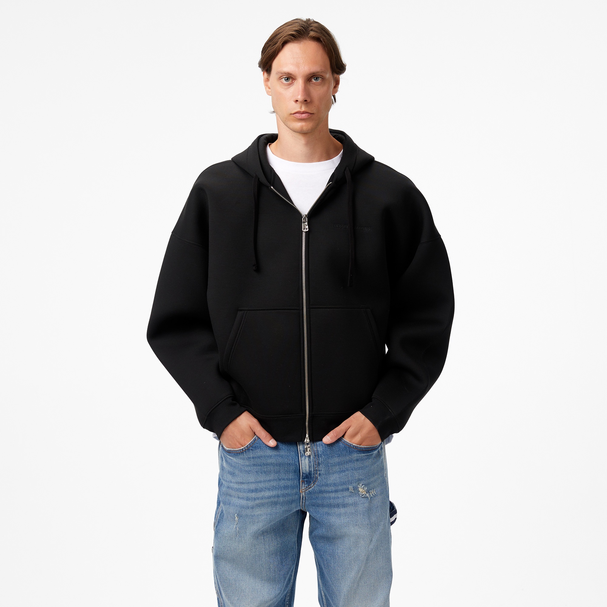 Les Benjamins 402 Zipped Unisex Siyah Sweatshirt