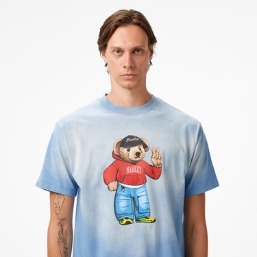  The Market Fit Check Bear Erkek Mavi T-Shirt
