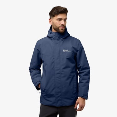 Jack Wolfskin Altenberg 3in1 Erkek Mavi Outdoor Mont