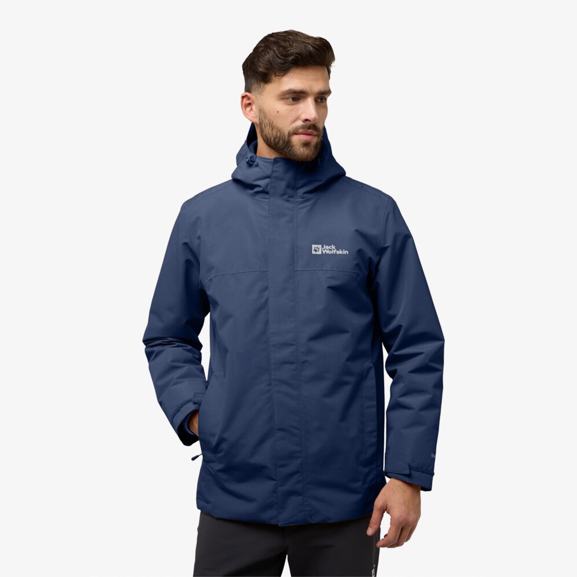  Jack Wolfskin Altenberg 3in1 Erkek Mavi Outdoor Mont