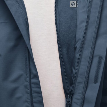  Jack Wolfskin Altenberg 3in1 Erkek Mavi Outdoor Mont
