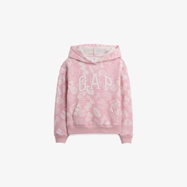  Gap Logo Relaxed Çocuk Pembe Sweatshirt