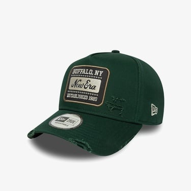  New Era Patch Distressed Wash Eframe Unisex Yeşil Şapka
