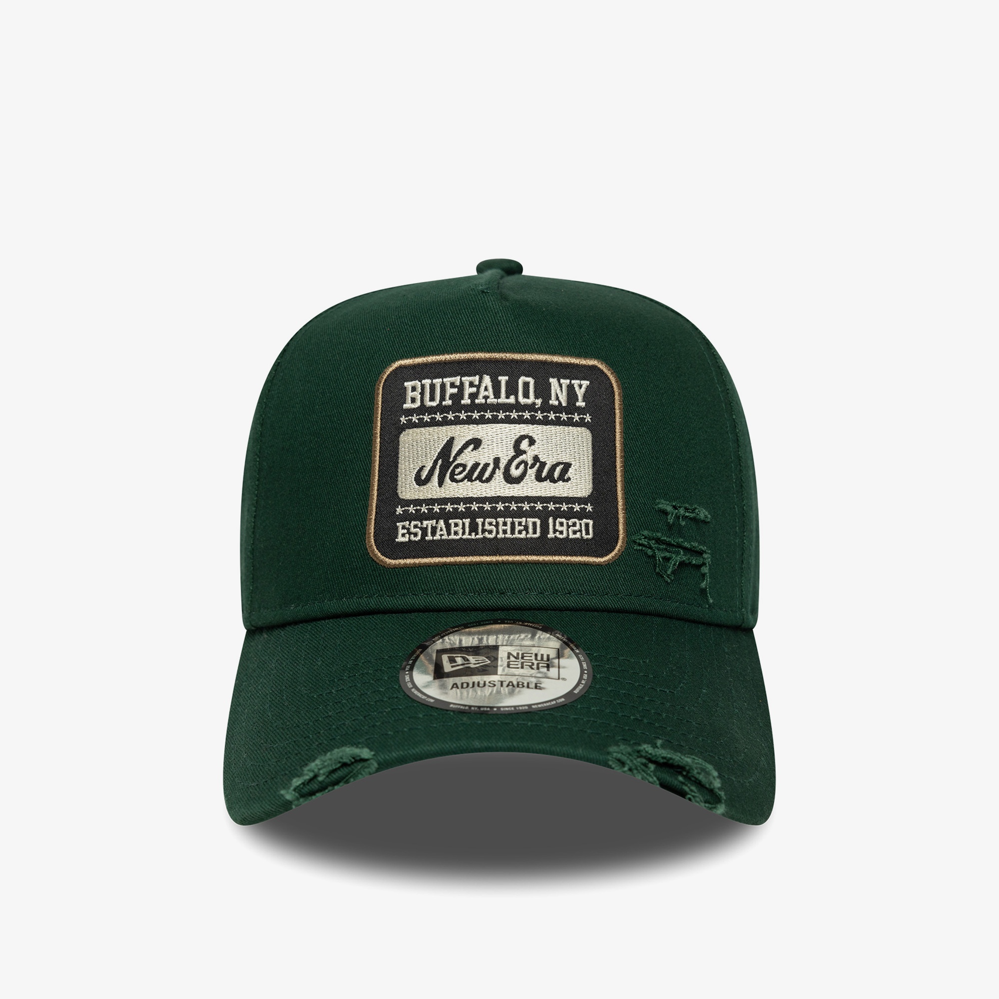 New Era Patch Distressed Wash Eframe Unisex Yeşil Şapka