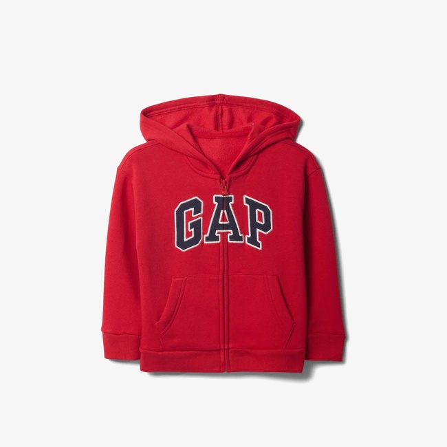  Gap Relaxed Logo Fermuarlı Çocuk Kırmızı Sweatshirt
