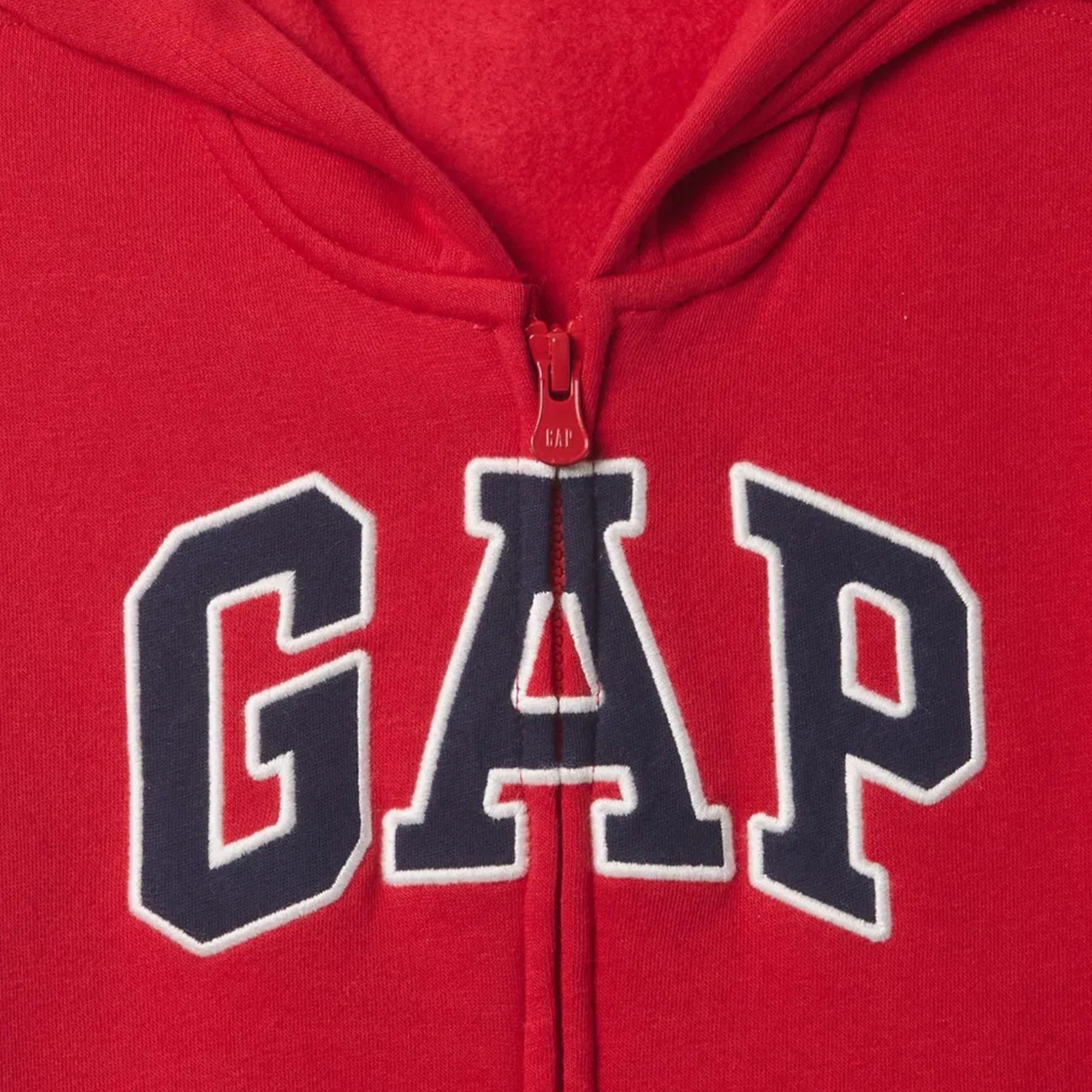 Gap Relaxed Logo Fermuarlı Çocuk Kırmızı Sweatshirt