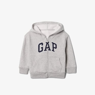  Gap Relaxed Logo Fermuarlı Çocuk Gri Sweatshirt