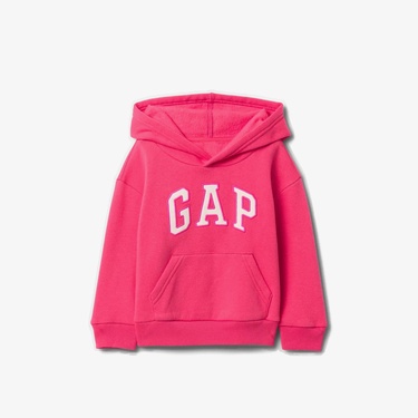 Gap Relaxed Logo Çocuk Pembe Hoodie