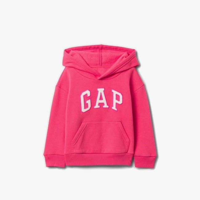  Gap Relaxed Logo Çocuk Pembe Hoodie