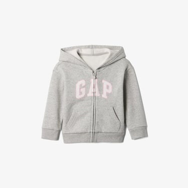  Gap Relaxed Logo Fermuarlı Çocuk Gri Sweatshirt