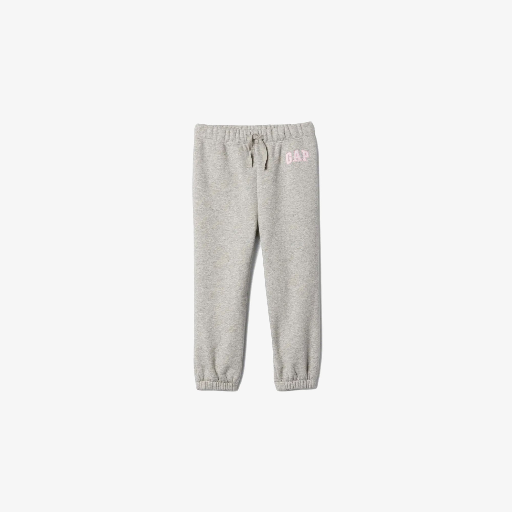  Gap Logo Kalp Desenli Pull-On Jogger Fleece Çocuk Gri Eşofman Altı
