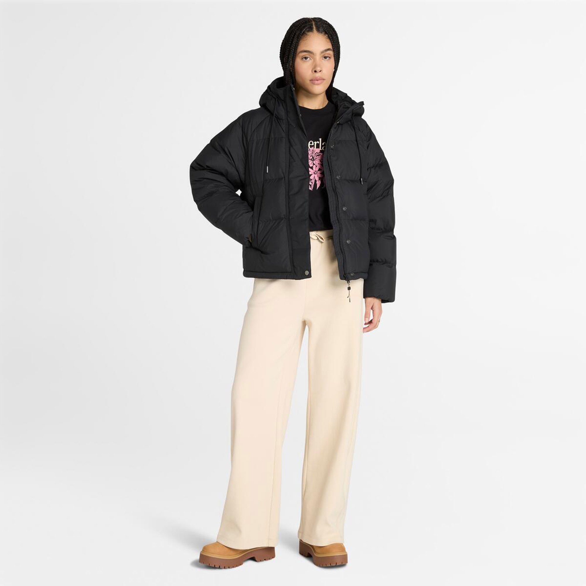 Timberland Recycled Down Puffer Kadın Siyah Ceket