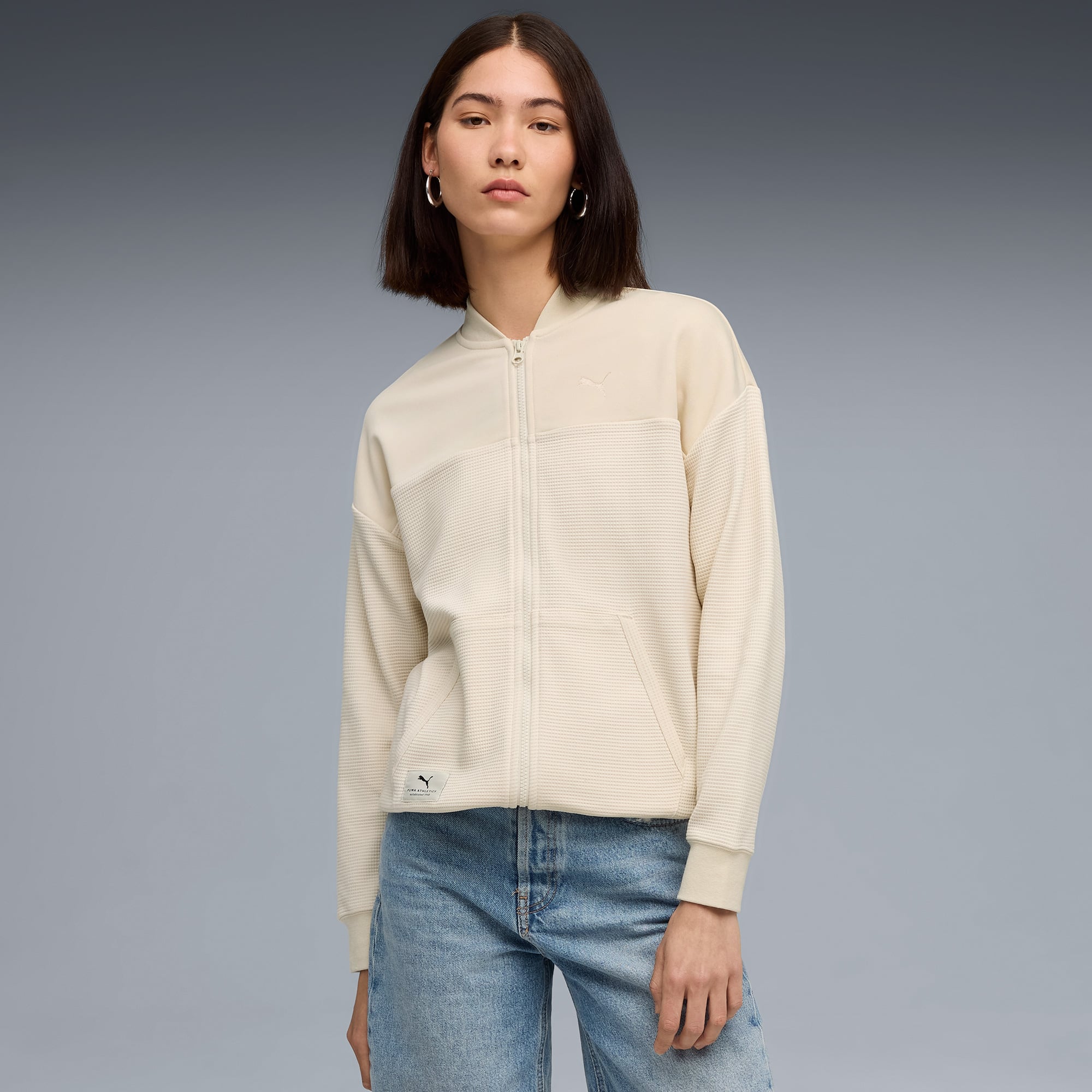  Puma Class Full-Zip Kadın Krem Ceket