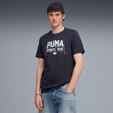  Puma Graphic Varsity Erkek Lacivert T-Shirt