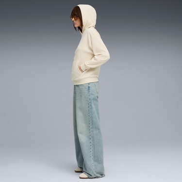  Puma Essentials Elevated Velour  Kadın Krem Sweatshirt