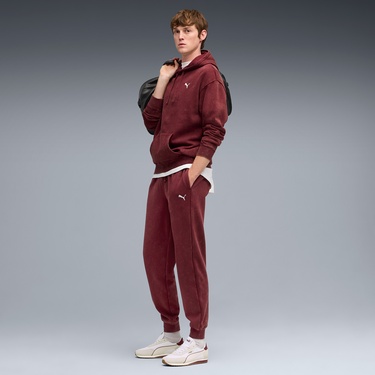  Puma Essentials Elevated Wash  Erkek Kırmızı Sweatshirt