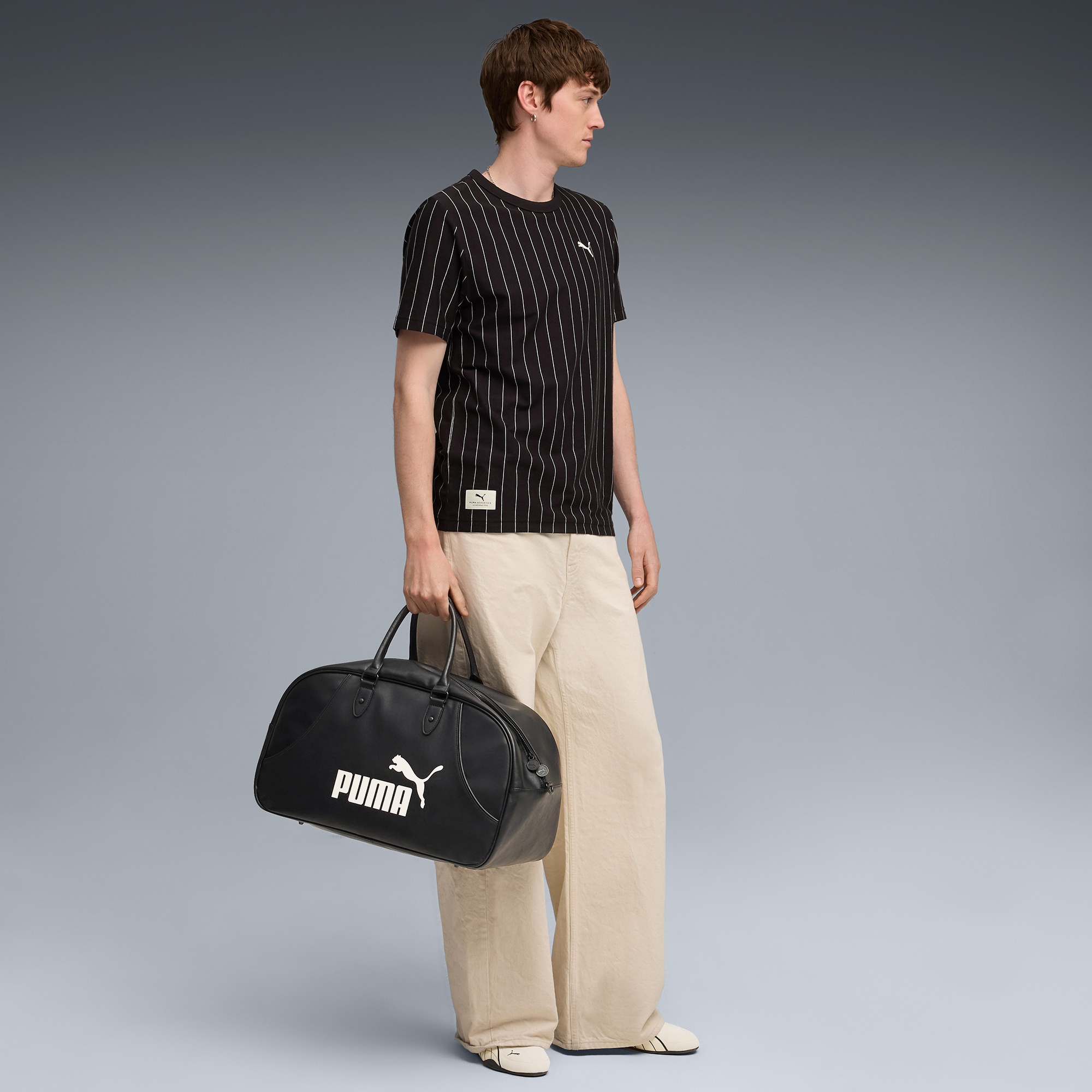 Puma Class Striped Erkek Siyah T-Shirt