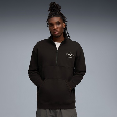  Puma Class Half Zip Erkek Siyah Sweatshirt