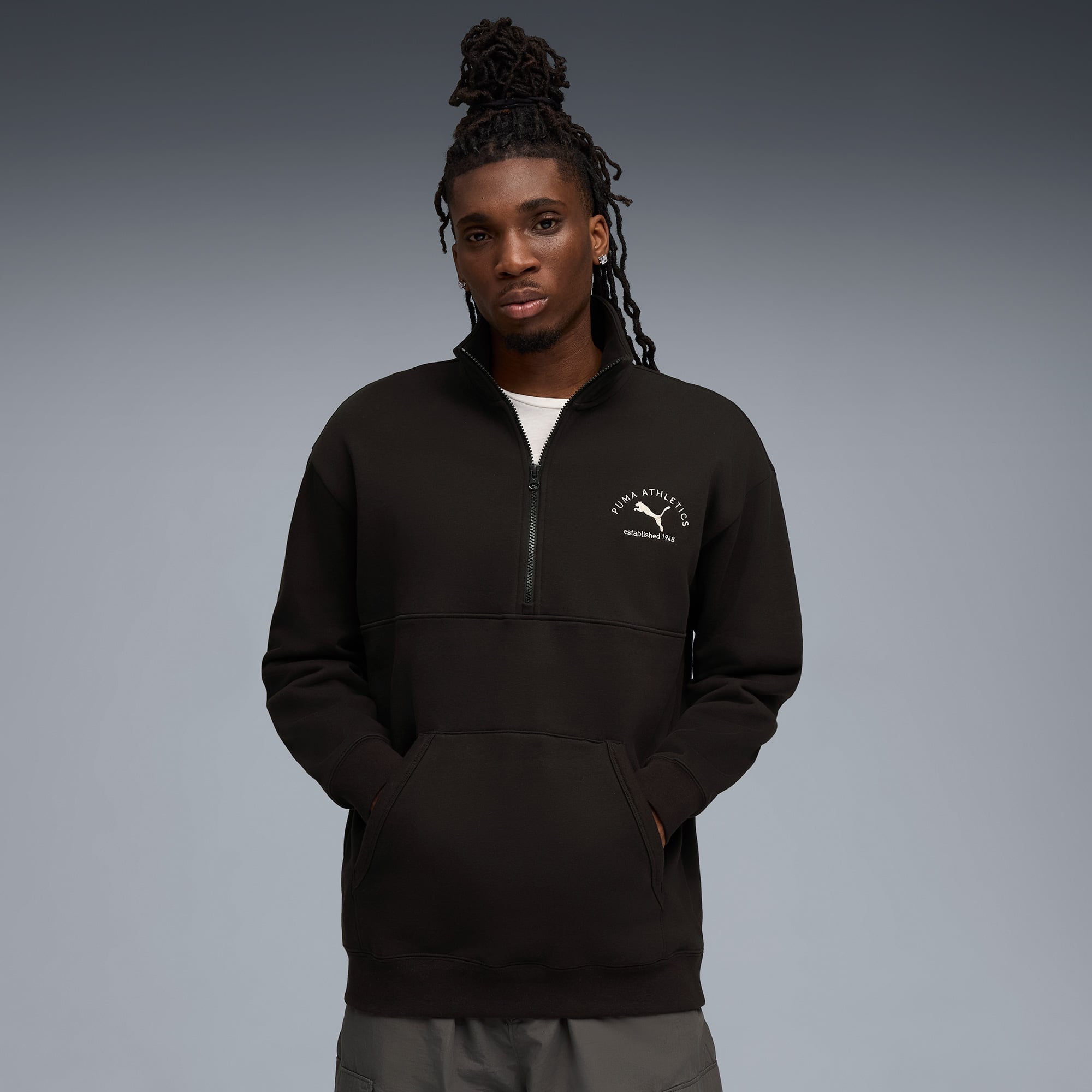  Puma Class Half Zip Erkek Siyah Sweatshirt