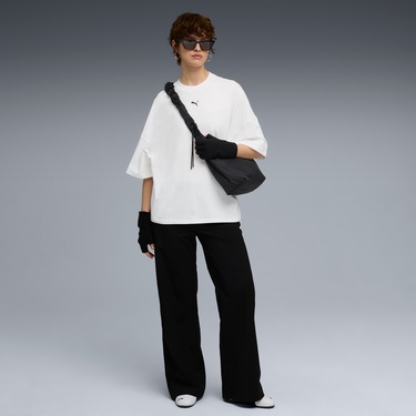  Puma Dare To Oversized Ruched Kadın Beyaz T-Shirt