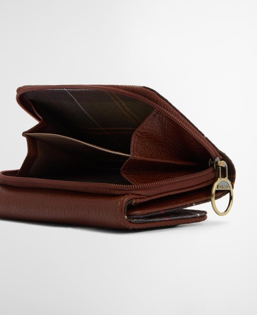  Barbour Rosa Leather French Cüzdan