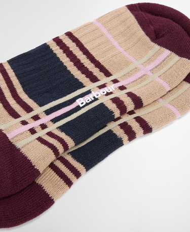  Barbour Wellington Tartan Diz Üstü Çorap