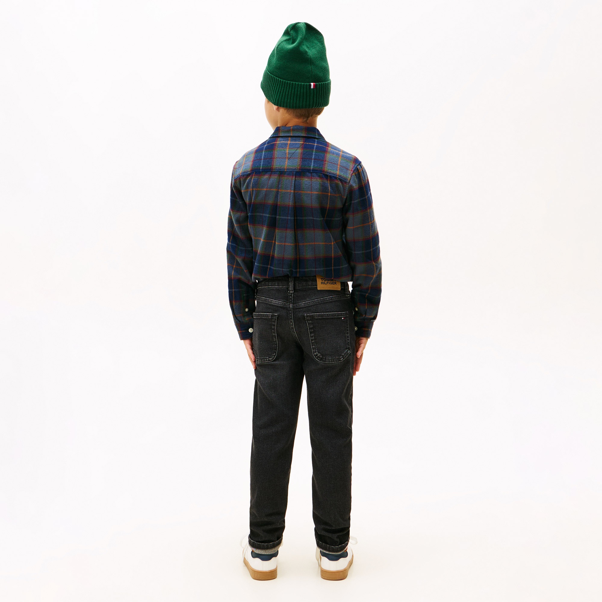 Tommy Hilfiger Modern Washed Denim Çocuk Straight Gri Jean Pantolon