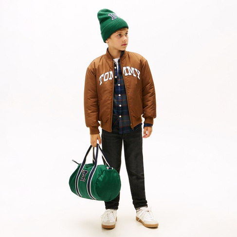  Tommy Hilfiger Modern Washed Denim Çocuk Straight Gri Jean Pantolon