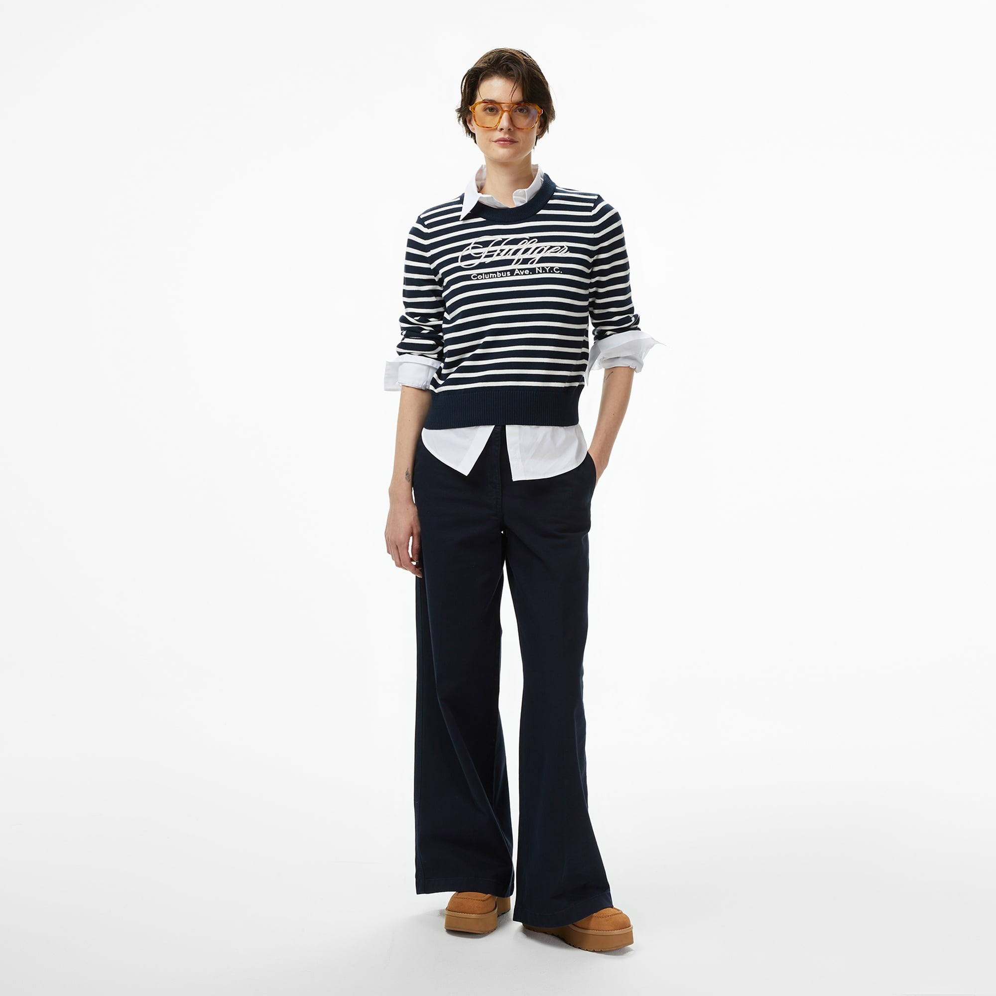 Tommy Hilfiger Graphic Kadın Mavi Kazak