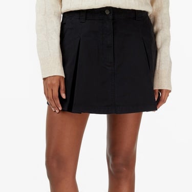  Tommy Jeans Canvas Mini Pleated Kadın Siyah Etek