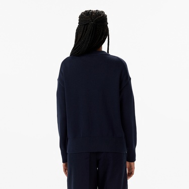  Calvin Klein Graphic Pullover Kadın Mavi Triko