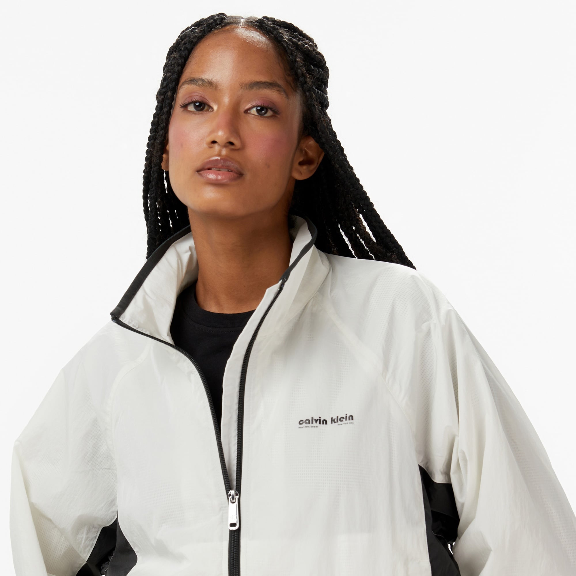 Calvin Klein Retro Track Kadın Beyaz Mont