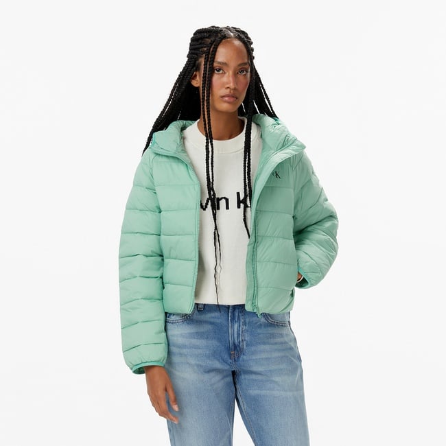  Calvin Klein Lightweight Quilted Kadın Yeşil Mont