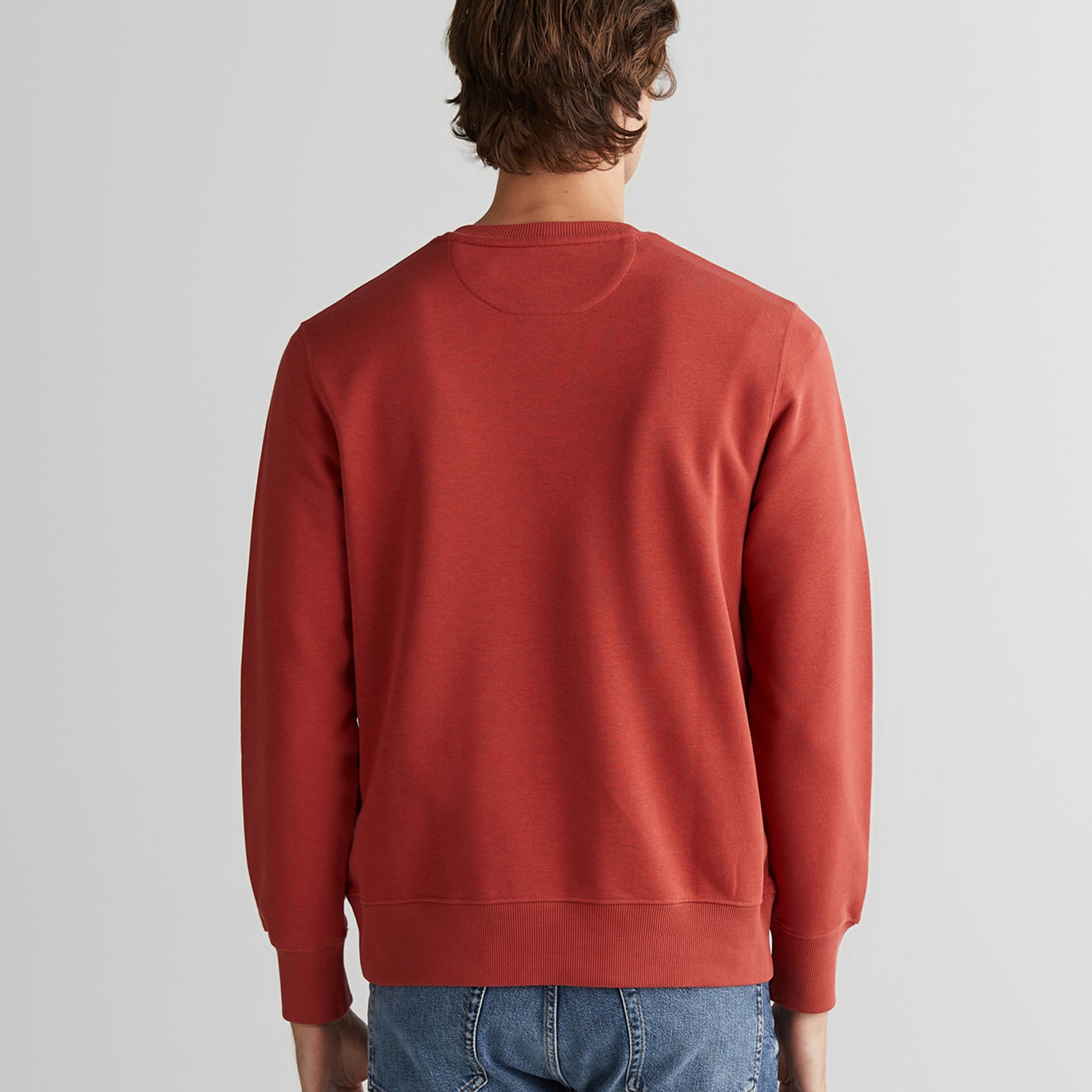 GANT Erkek Kırmızı Regular Fit Bisiklet Yaka Sweatshirt
