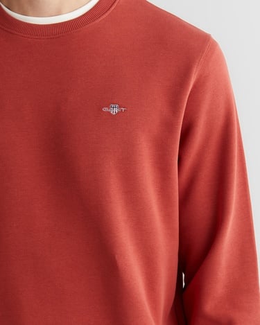  GANT Erkek Kırmızı Regular Fit Bisiklet Yaka Sweatshirt