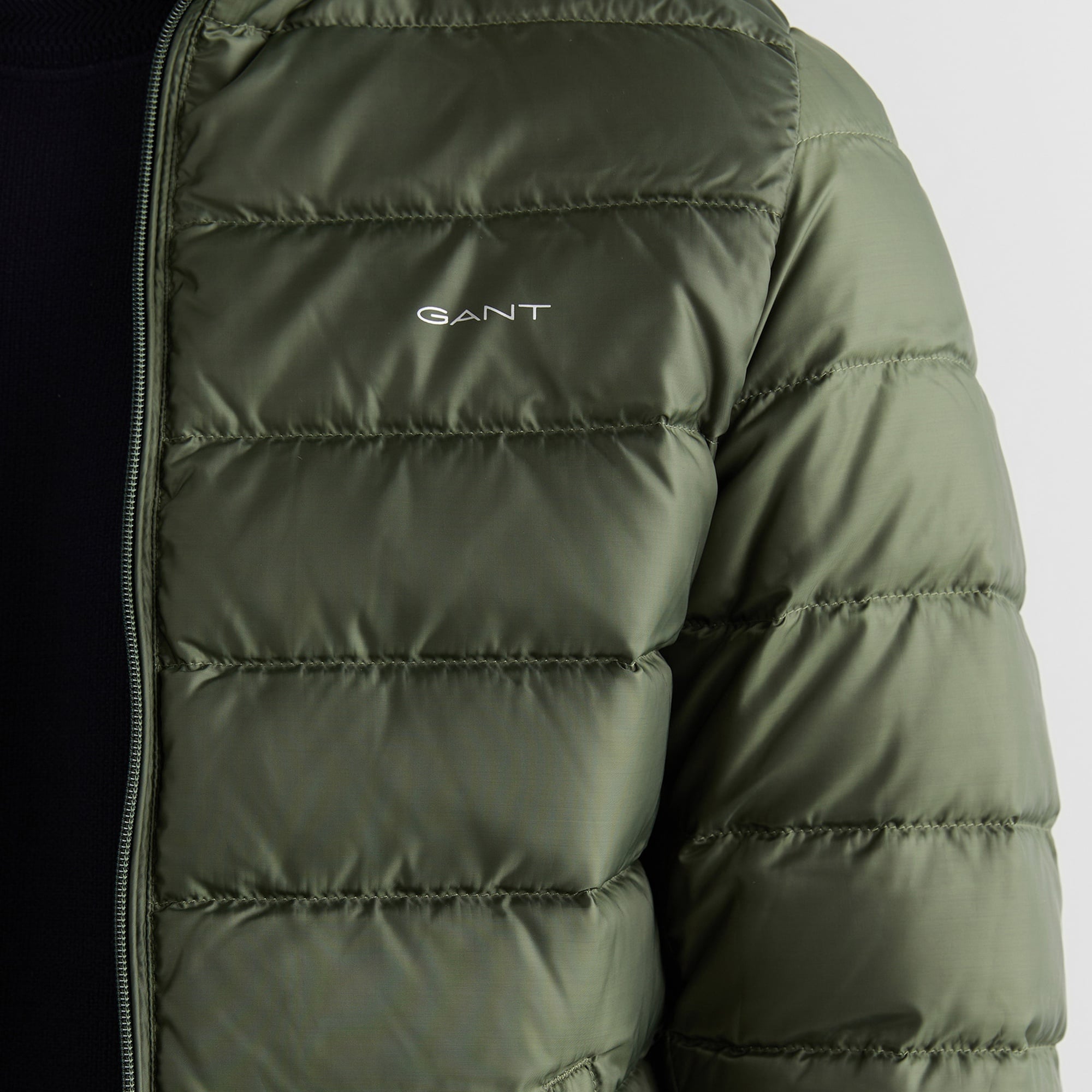 GANT Erkek Yeşil Regular Fit Dik Yaka Kaz Tüyü Mont