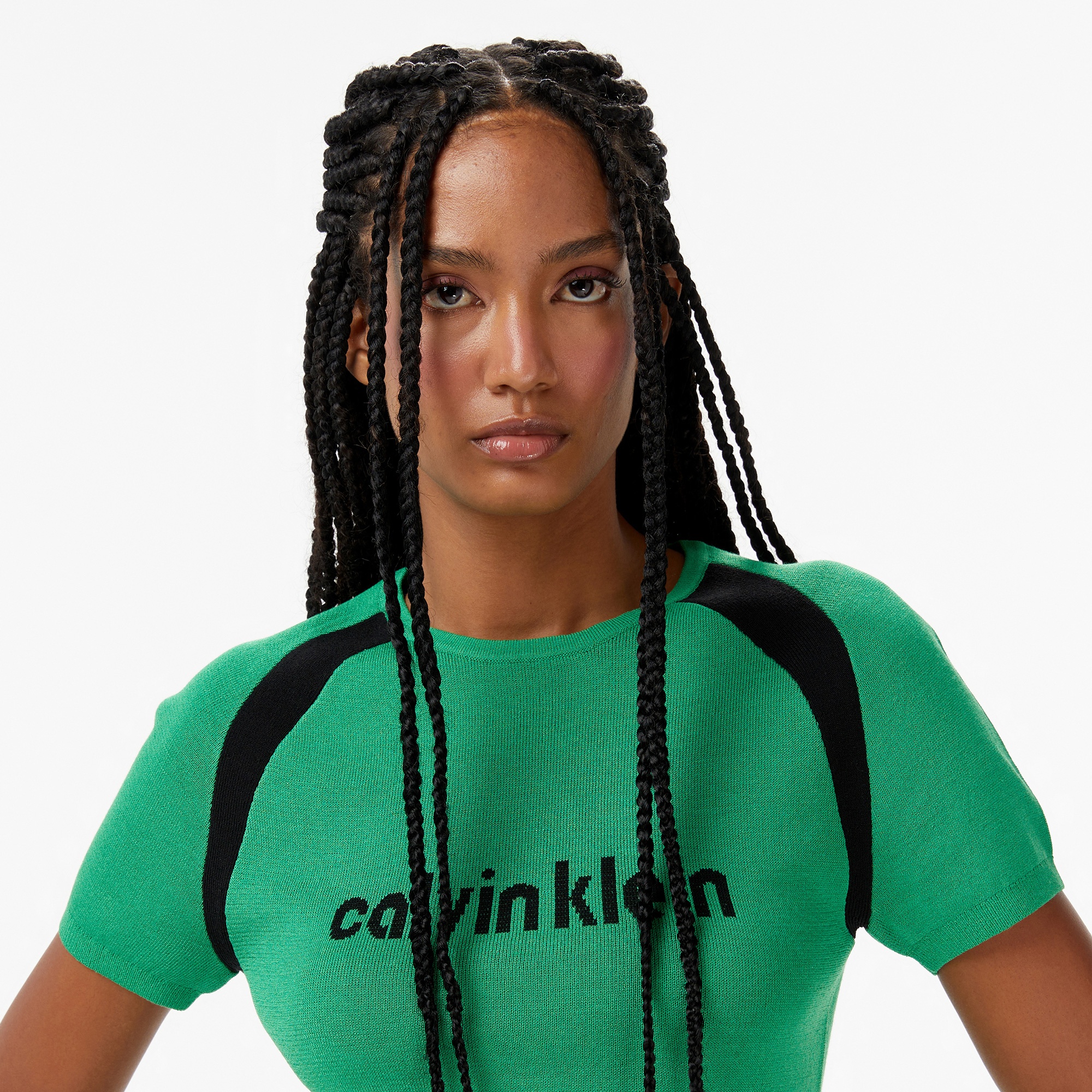 Calvin Klein Liquid Shine Sculp Kadın Yeşil Triko