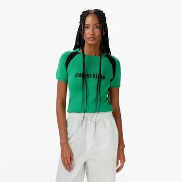 Calvin Klein Liquid Shine Sculp Kadın Yeşil Triko