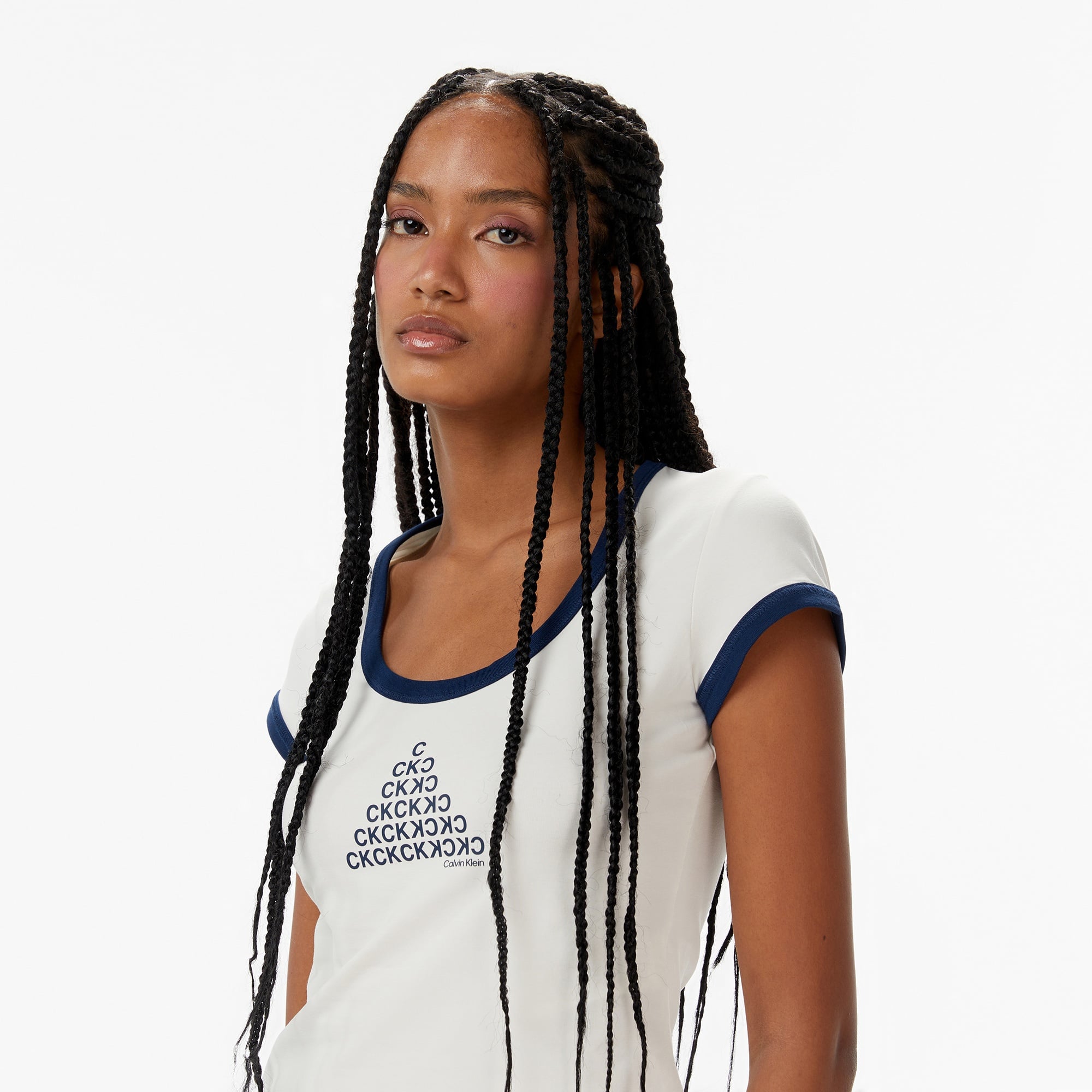 Calvin Klein Graphic Kadın Beyaz T-Shirt