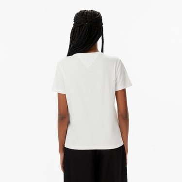  Tommy Jeans Regular Varsity Kadın Beyaz T-Shirt