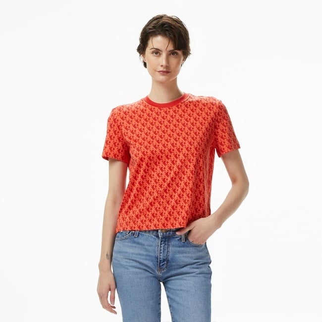  Calvin Klein Classic Kadın Kırmızı T-Shirt