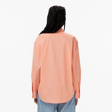  Calvin Klein Stretch Poplin Relaxed Kadın Turuncu Gömlek