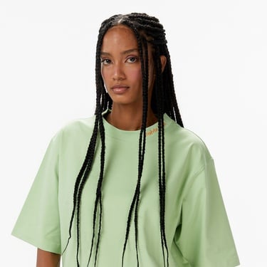  Calvin Klein Cooling Relaxed Kadın Yeşil T-Shirt