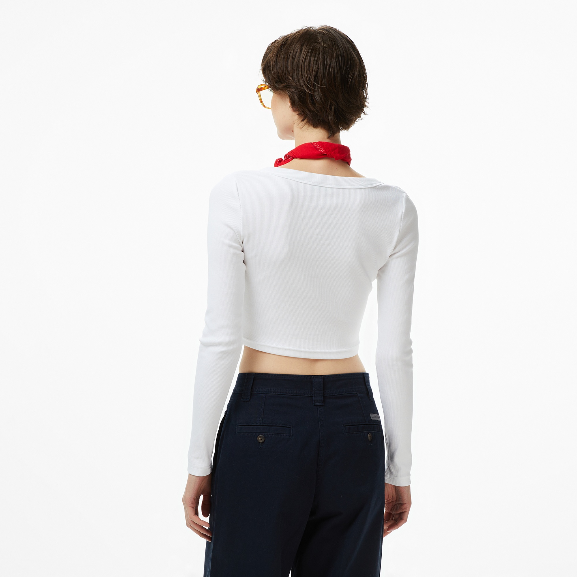 Calvin Klein Woven Kadın Beyaz Triko