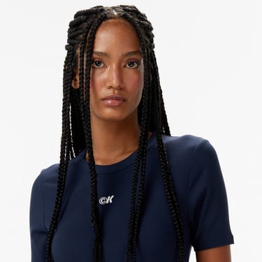  Calvin Klein Modal Kadın Mavi Elbise