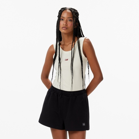  Calvin Klein Modal Tank Essential Kadın Beyaz T-Shirt