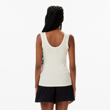  Calvin Klein Modal Tank Essential Kadın Beyaz T-Shirt