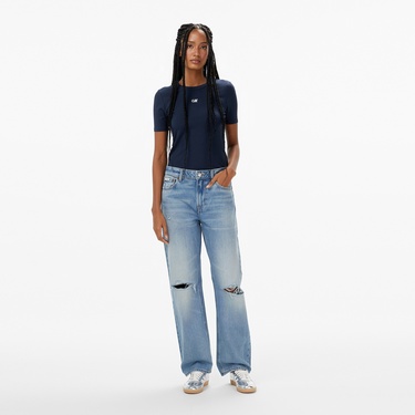  Calvin Klein Modal Essential Kadın Mavi T-Shirt