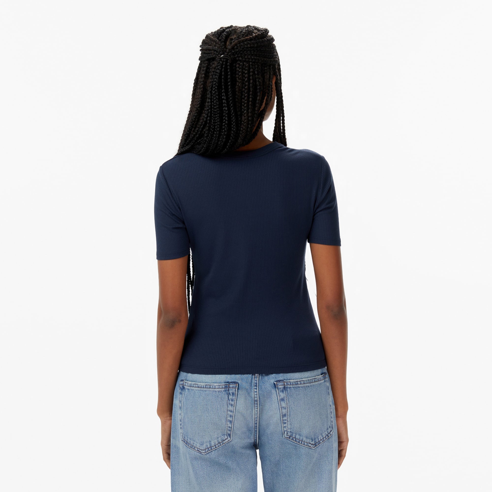Calvin Klein Modal Essential Kadın Mavi T-Shirt